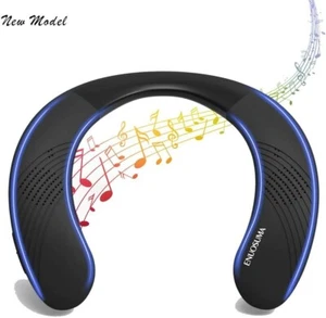 BEZPRZEWODOWY GŁOŚNIK BLUETOOTH DO NOSZENIA NA SZYI 3D STEREO WBUDOWANY MIKROFON POŁĄCZENIA GŁOŚNOMÓWIĄCE - Zdjęcie 1 z 6