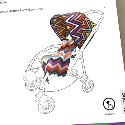 💜 Missoni Target Bugaboo Bee Zig Zag Sun Canopy Manta Set Cochecito de Bebé Foto 1 de 4