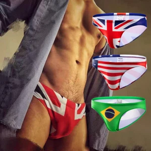Men's Swimwear Sexy Printed Underwear Swim Bikini Briefs Swimming Boxers - Picture 1 of 15