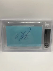 Mike Piazza Signed Index Card Cut Beckett Auto - Picture 1 of 2