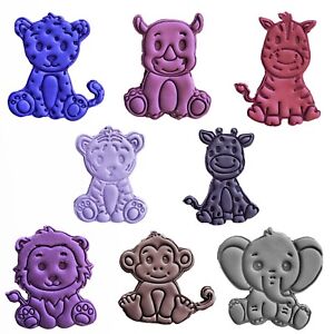 Zoo Animals Cookie Cutter & Stamp set for Baking, Dough, Fondant Cake Decoration