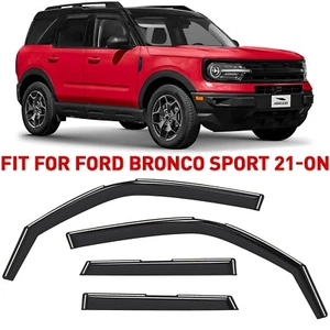 Rain Guards Vent Visors Shade for 2021-2025 Ford Bronco Sport SHATTERPROOF - Picture 1 of 8