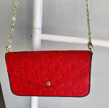 Authentic Scarlet Louis Vuitton Felicie Pochette Only - No Inserts