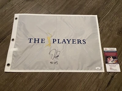 Bandera de golf Davis Love III firmada The Players Championship 1992 2003 campeón JSA Foto 1 de 3