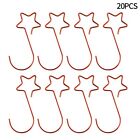 Make Your Christmas Decorations Stand Out 20PCS Star Shaped Metal Hooks
