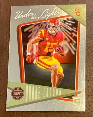 2022 Panini Legacy DRAKE LONDON *Under The Lights Chrome Insert RC!* #UL-9 - Image 1 of 2
