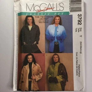 McCalls 3792 Easy Fleece Jacket Pockets Button Collar Ladies New Uncut Pattern - Picture 1 of 10