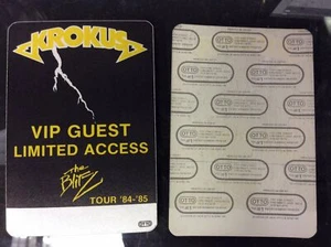 1984/85 Krokus The Blitz Tour OTTO Backstage Pass FREE SHIPPING - Picture 1 of 1