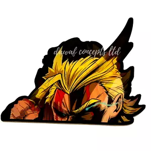 My Hero Academia ALL MIGHT Anime Sticker Peeker Bumper For Car/Laptop New 1 - Picture 1 of 4
