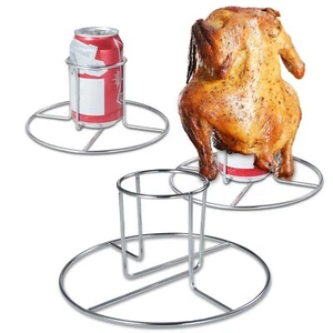 Confezione 2 Lattine Birra Porta Pollo Griglia Acciaio Inox Porta Pollo Supporto - Foto 1 di 6