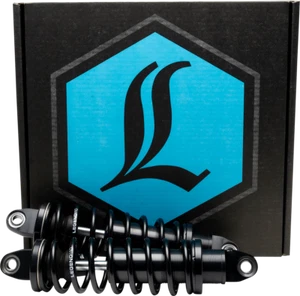 Legend Black 14" Heavy Duty Rear Revo Shocks 1991-2017 Harley Dyna FXDL FXDF - Picture 1 of 4