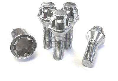 14x1.5 CROMO CONO ASIENTO CÓNICO PERNO CERRADURA RUEDA 28MM LA MAYORÍA AUDI MERCEDES VW Foto 1 de 2