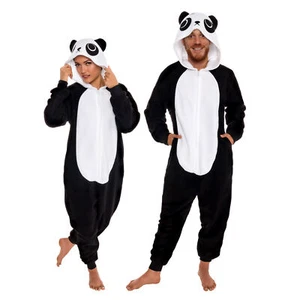 NWT Silver Lilly Adult Slim Fit One Piece Halloween Costume Panda Pajamas Medium - Picture 1 of 7