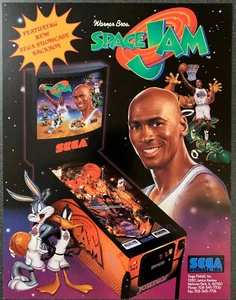 SPACE JAM - Sega Pinball Advertising Flyer - MICHAEL JORDAN - 1996 - Box Shipped - Bild 1 von 4