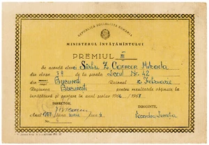 Rumänien, 1967-1970, Lot von 4 Schulpreisabschlüssen - Nr. Bucuresti 1997, RPR - Bild 1 von 4