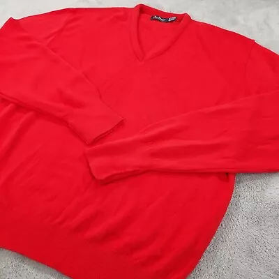 Vintage Par Four Sportswear Sweater Mens XLT Big Tall Made in USA Red Preppy - Image 1 of 4