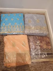 Brand new 4 Asian Indian & Pakistan Ladies Embroidered Unstiched 3pieces Suits. - Picture 1 of 5