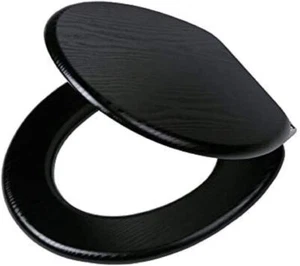 Tiger Toilettensitz Blackwash in Holzoptik mit Absenkautomatik, Schwarz B-WARE - Bild 1 von 3