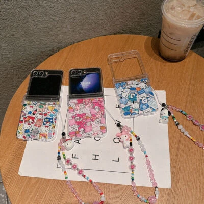 For Samsung Galaxy Z Flip 6 5 4 3 Cute Cartoon Cat Shockproof Phone Case Cover - Image 1 of 4