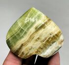 161 Gm Top Quality  Hand Made Pistachio Calcite Healing Heart@ Afghanistan