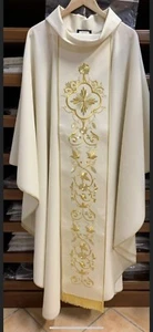 CASULA BIANCA IN TESSUTO 100 % LANA - Made in Italy nuova - Foto 1 di 8
