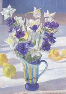 Kunstkarte / Postcard Art: Timothy Easton - Frühlingsblumen u. Zitronen - Picture 1 of 1