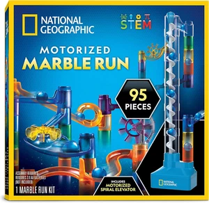 National Geographic Marble Run with Motorized Elevator - 95-Piece Marble Maze... - Picture 1 of 12