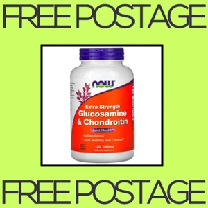 NEW NOW Foods, Glucosamine & Chondroitin, Extra Strength - 120 Tablets FREE SHIP - Picture 1 of 2