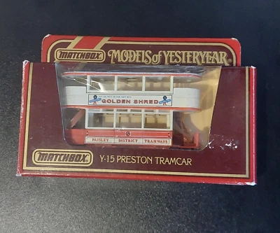 Matchbox Yesteryear,  Y15 Preston Tramcar, Golden Shred (R6 S3 B5) - Image 1 of 4