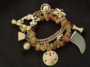 Bracelet breloques signé Zoe Coste - Made in France - Années 70 - Picture 1 of 7