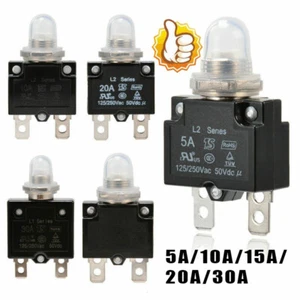 Pulsante interruttore termico interruttore termico 5A 10A 15A 20A 30A protezione sovraccarico - Foto 1 di 17