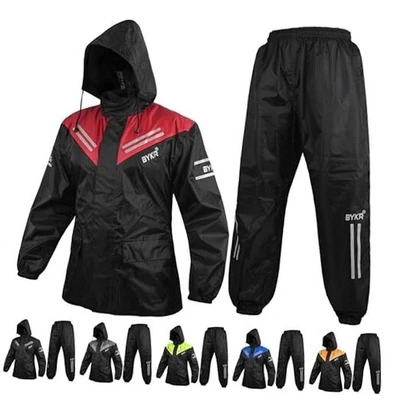  Trajes de lluvia impermeables para motocicletas al aire libre para hombres y mujeres ciclismo 4X-grandes rojos Foto 1 de 4