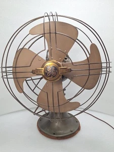 Vintage 30-40er General Electric/GE Vortalex 4-Blatt 12" oszillierender Lüfter - Bild 1 von 16