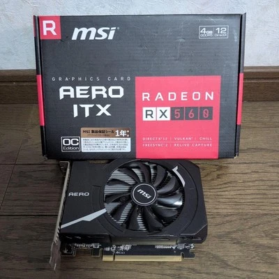 MSI Radeon RX560 AERO ITX 4GB Graphics Board Used - Image 1 of 2