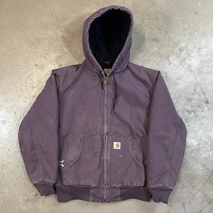 Chaqueta Carhartt WJ130 DPM ciruela púrpura para mujer M lona acolchada panal desvanecido - Imagen 1 de 11