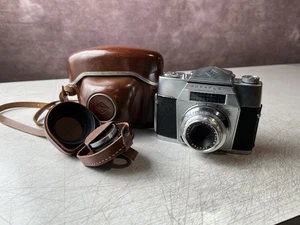 Fotocamera Agfa Agfaflex 35mm con obiettivo Color Apotar 50mm f2.8, custodia, funziona! Vintage - Foto 1 di 13