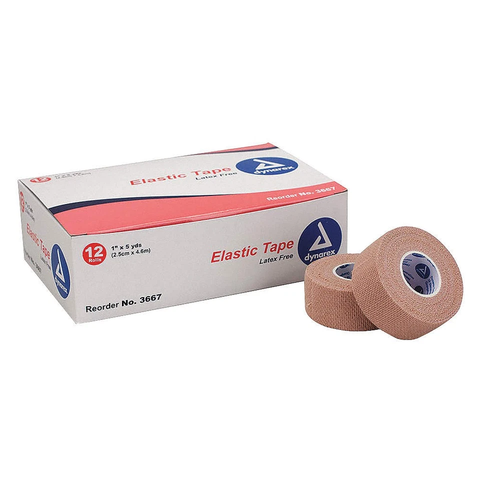 Cinta elástica adhesiva SOLO PRIMEROS AUXILIOS M656, 5 yd, 1" W, bronceado, PK12 40JH96 Foto 1 de 1