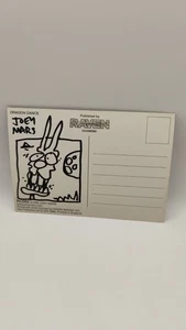 Joey Mars Drachentanz Postkarte 1998 Rabe ORIGINAL KUNST Hase UFO signiert - Bild 1 von 4