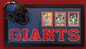 Lawrence Taylor signierter Mini Helm auf Giants 10x20 Display JSA ( - Bild 1 von 14