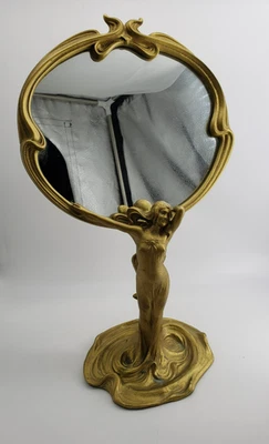 Large Vintage Art Deco Vanity Mirror Lady 18in tall - Image 1 of 4