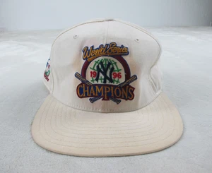 VINTAGE New York Yankees Cap Hat Mens Large White World Series Baseball MLB 90s* - Picture 1 of 12