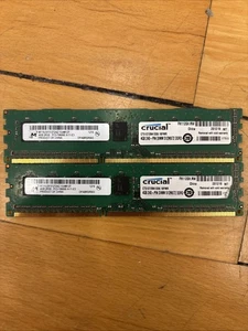 MICRON 2X4GB 2RX8 PC3-10600E 1333MHZ RAM MODULE MT18JSF51272AZ-1G4M1ZF - Picture 1 of 1