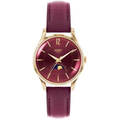 [Novo] Relógio HENRY LONDON Bordeaux Moon Phase - Imagem 1 de 4