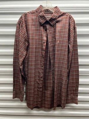 Camisa de vestir Nordstrom regular fit cuidado inteligente 100% algodón rojo a cuadros abotonada Foto 1 de 3