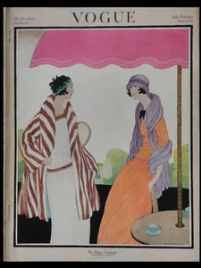 VOGUE JULY Ist 1922 - HELEN DRYDEN, MARTY, LANVIN, VIONNET, DOUCET - Picture 1 of 2