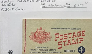 Commonwealth Australia 1957 B60Aya 4dx 12 MISCUT COVER ERROR booklet red stitch - Foto 1 di 7