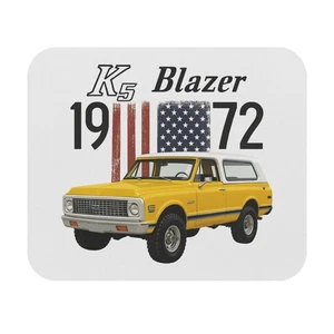 1972 Chevy K5 Blazer Mouse Pad – Yellow 4x4 with USA Flag Design - Picture 1 of 5