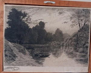 Victor Focillon French Artist Original 1800s Signed 2x Engraving Picture Antique - Picture 1 of 17