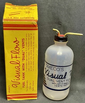 Dmeco Model Airplane Visual Flow Dual Vent 1 Oz Ounce Fuel Tank NIB Dmeco’s Gas - Image 1 of 4