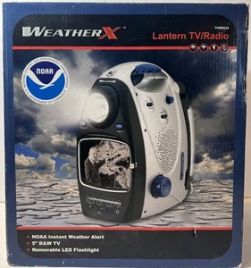 Weather X EMERGENCY Lantern TV/RADIO 5" TV LED Flashlight Dual Lantern, NOAA - Picture 1 of 5
